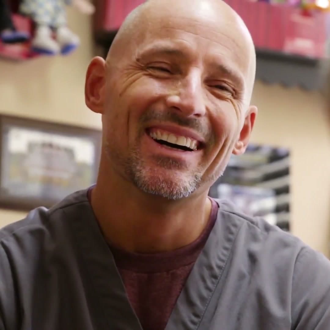 Dr. Bogash laughing during an appointment at LifeCare Chiropractic in Mesa.